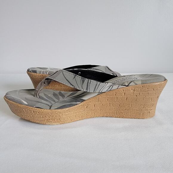 Island Slipper Wedge 3" Heel Sandals Womens Sz 10 Hawaiian Made In Hawaii USA - Picture 6 of 12